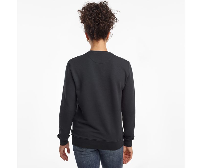 Women's Saucony Rested Crewneck Shirts Black | Singapore 280ZUTG